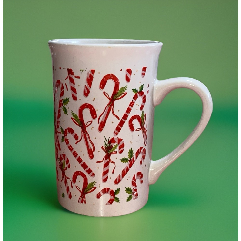 Vintage Royal Norfolk Christmas Candy Cane Mug Cup Dishwasher Safe Hot Cocoa